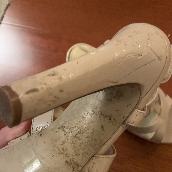 Touch Ups Four Inch Beige Platform Heels - Picture 10 of 10